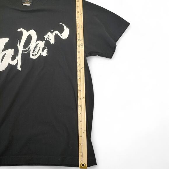 Rare Midori Obi Arts‎ HEN Japan Paint Splash Logo Designer Black T-Shirt Mens L - Picture 5 of 5